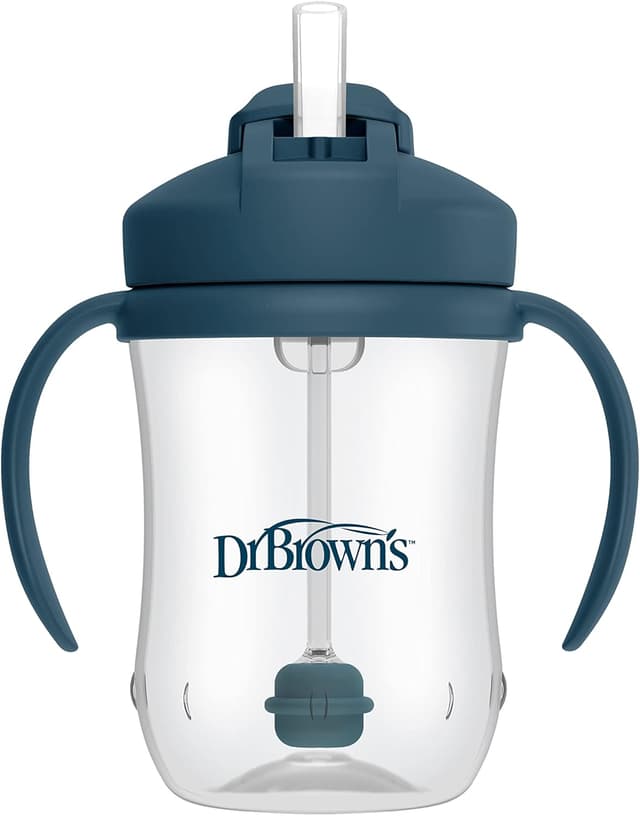 Imagen de Dr. Brown's Milestones First Straw Cup 9oz Dark Blue 🍹 en OfertitasTOP
