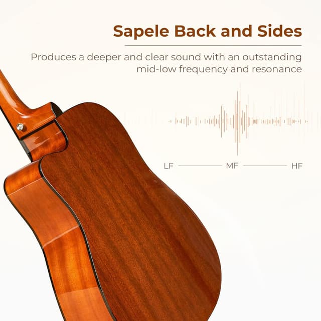 Thumbnail 6 de Vangoa 4/4 Acoustic Guitar 41-inch starter kit 🎸