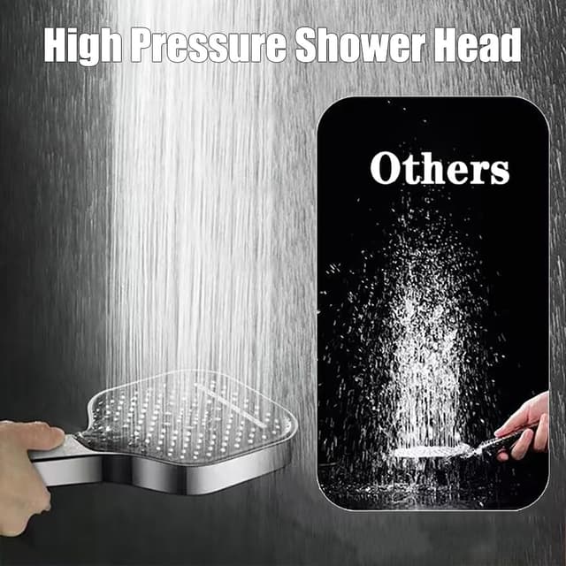 Detalle de Xixitaihao Soffione doccia alta pressione con 1,5 m tubo e 3 modalità di getto, anticalcare