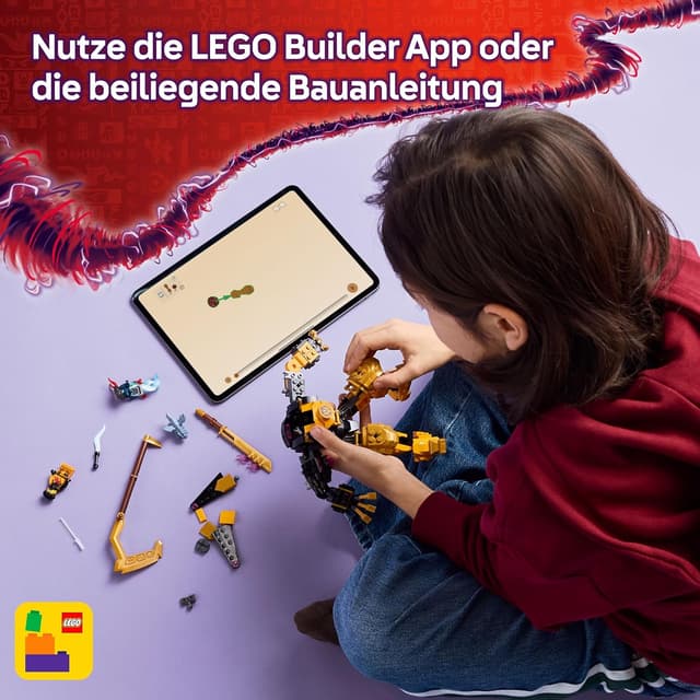Detalle 2 de LEGO NINJAGO 71839 Arins Spinjitzumech – bewegliche Mech-Figur mit 2 Minifiguren und Baby Ryu