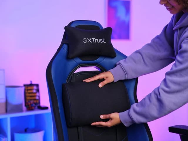 Thumbnail 10 de Trust GXT 714 Ruya Gaming-Stuhl Blau – verstellbar für längere Sessions