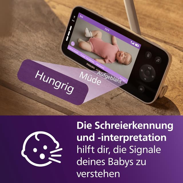 Thumbnail 4 de Philips AVENT SCD973/26 Babyphone 5 Zoll
