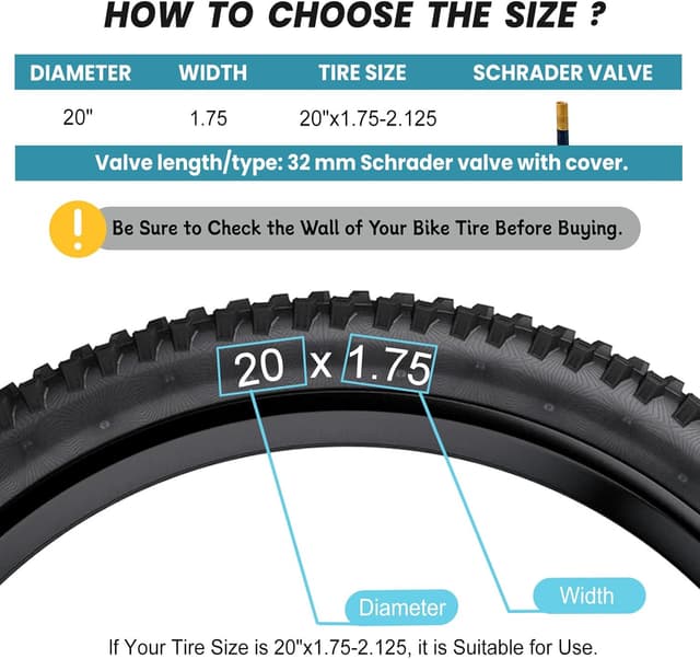 Detalle 2 de 20 to 29 inch bike inner tube 2-pack