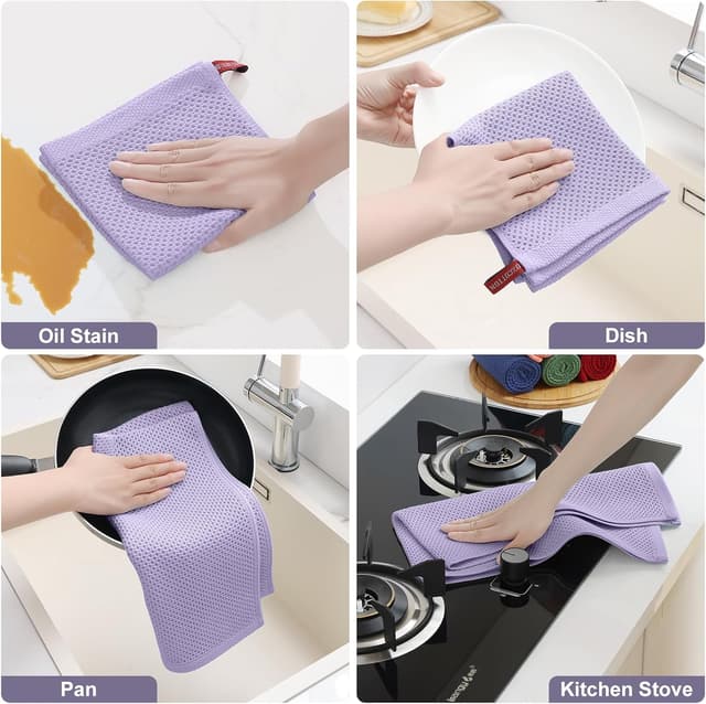Thumbnail 4 de Homaxy 12-Pack Cotton Kitchen Towels Set