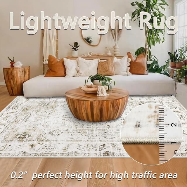 Thumbnail 2 de Homcomodar Alfombra Salon 160x230 Beige