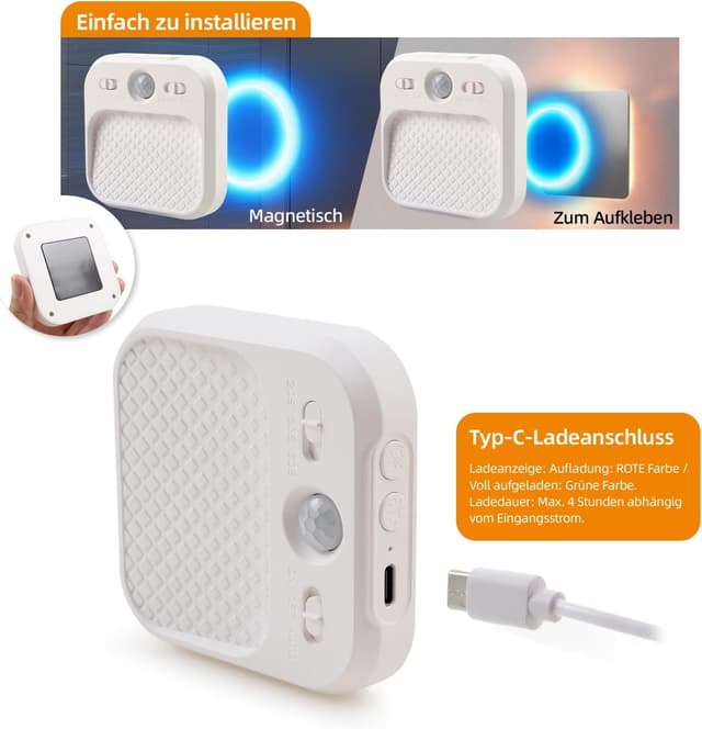 Thumbnail 4 de da LIGHT Led Nachtlicht mit Bewegungsmelder – 2 Stück