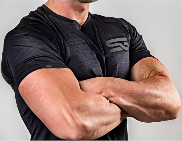 Detalle de Satire Gym T-Shirt sportiva da uomo traspirante (S-XXL) per corsa e fitness