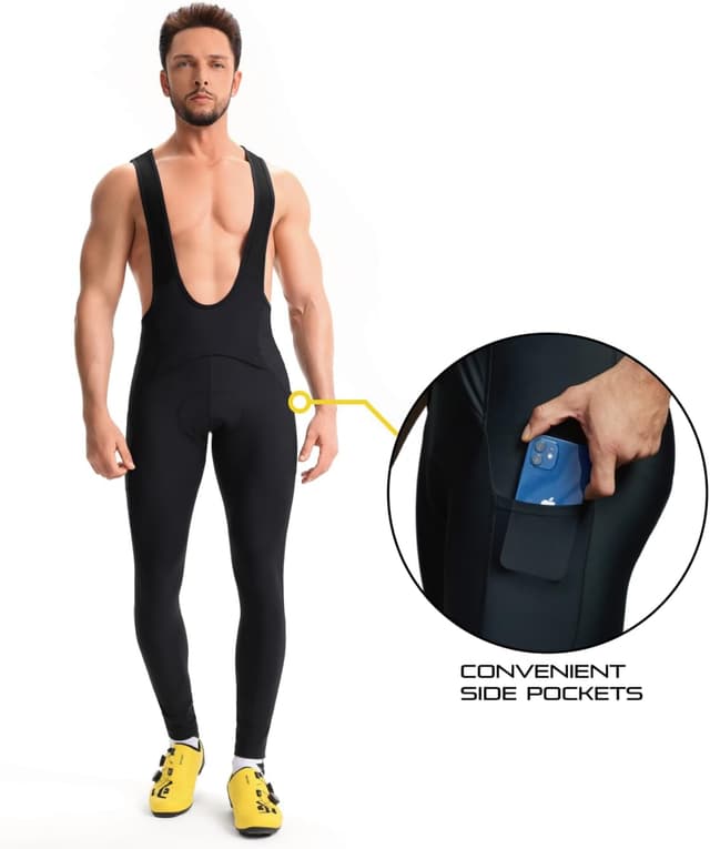 Detalle de CEROTIPOLAR Thermal Fleece Bike Bibs Tights