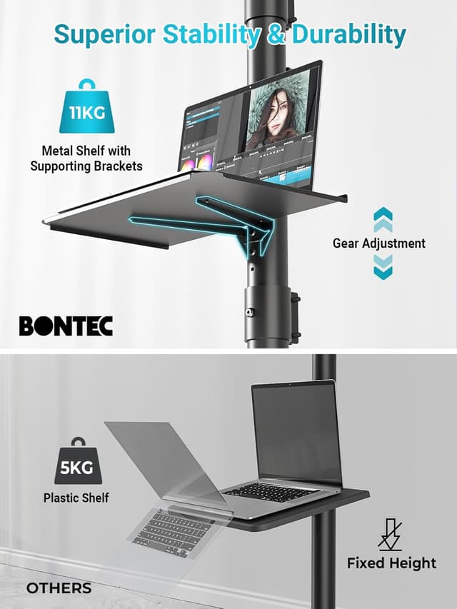 Thumbnail 5 de BONTEC Mobile TV Stand on Wheels