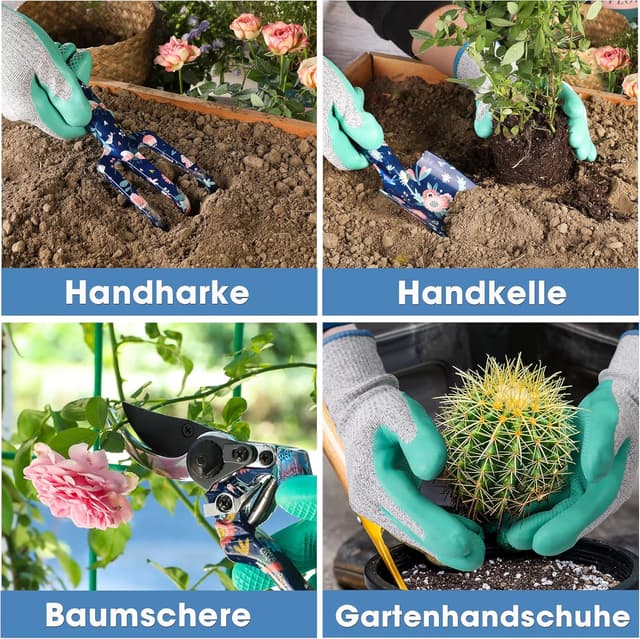 Thumbnail 2 de WORKPRO Gartenwerkzeug Set 4-tlg. blau