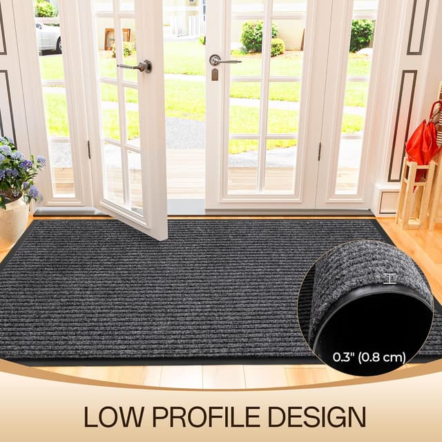 Detalle de Amyracel All-Season Front Door Mat (36" x 48") — Waterproof, Heavy-Duty Entrance Doormat
