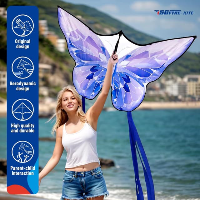 Detalle 2 de SGftre Schmetterlingsdrachen Lila Kristall