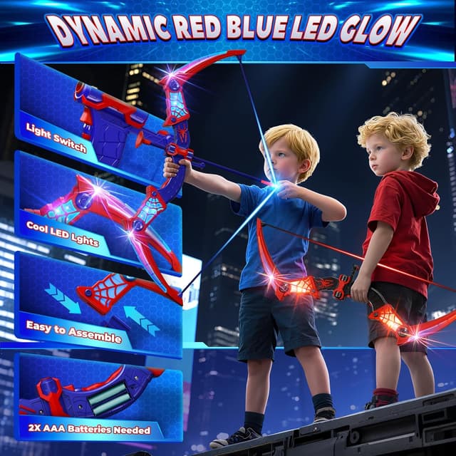 Thumbnail 6 de Kidluna Spider LED Archery Set, 2 Pack