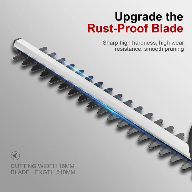 Detalle de DEWINNER Elettrico Pole 20 V 2,0 Ah – Tagliasiepi su palo telescopico senza fili, fino a 2,40 m