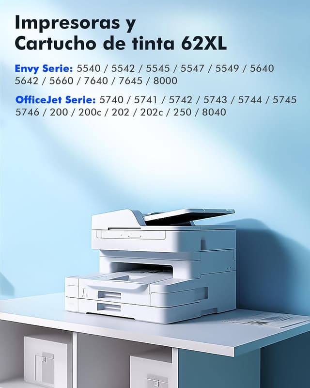 Thumbnail 2 de Heroil 62XL Cartucho de Tinta HP 62 Negro y Color 🖨