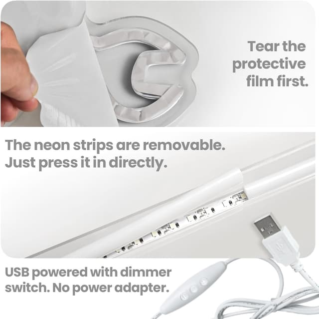 Thumbnail 6 de Lxmoneon Berg Neon Schild (USB) – Wüsten-Sonnenuntergang als LED-Wanddekoration