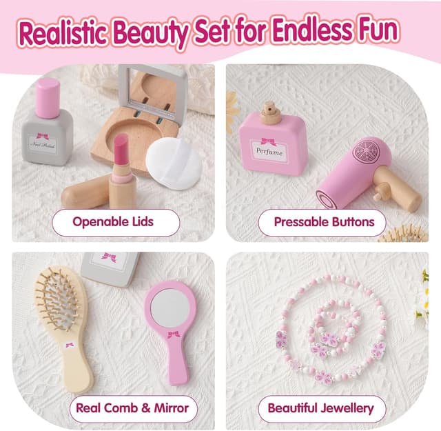 Thumbnail 5 de Smartwo Holz Schminke 19 Teile Set