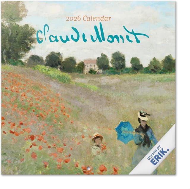 Detalle de Grupo Erik Calendario 2026 pared Monet 30x30 cm 🗓