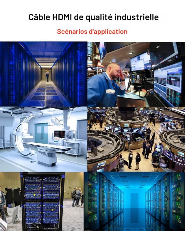 Thumbnail 6 de Câble HDMI Ubluker 10K/8K/4K certifié 48 Gbps 1 m : eARC, HDR dynamique et 4K jusqu’à 240 Hz