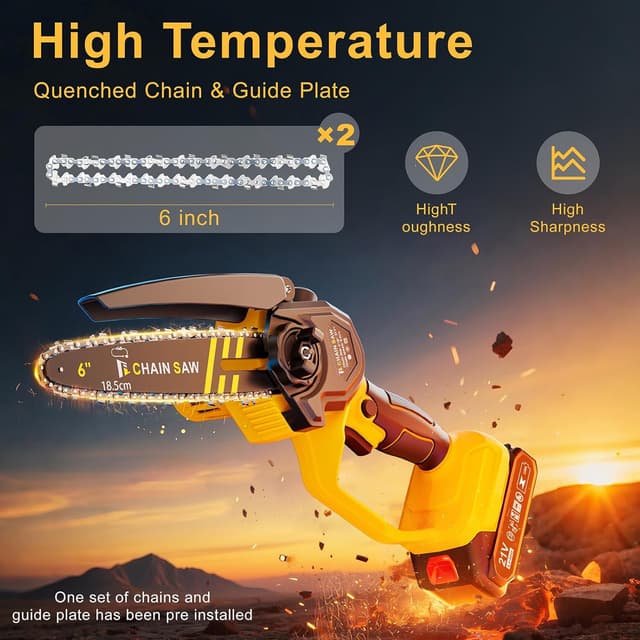 Thumbnail 5 de Mini Chainsaw 6-inch 8000 mAh cordless chainsaw
