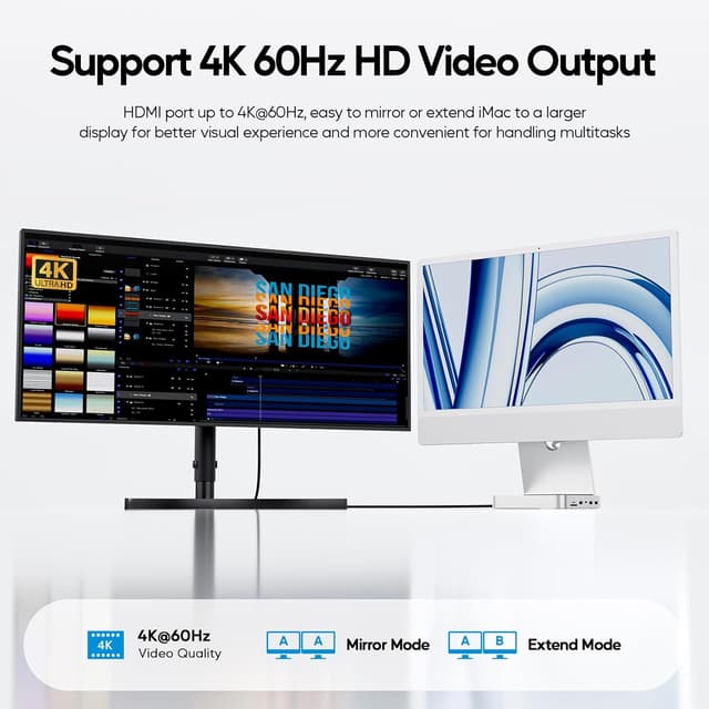 Thumbnail 3 de PULWTOP Upgraded iMac Hub 4K@60Hz