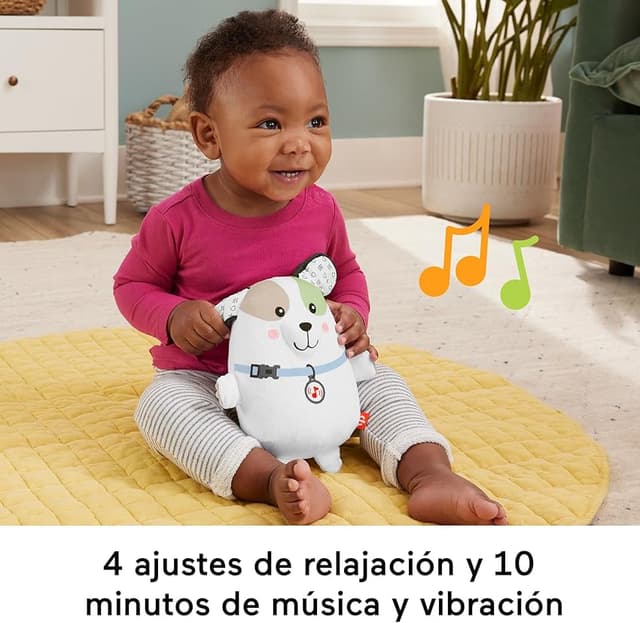 Detalle de Fisher-Price HTJ68 Peluche perrito relajante para bebé