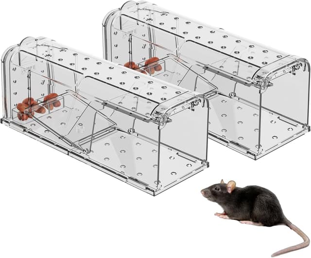 Detalle de HomeRevel humane mouse trap set for live catch