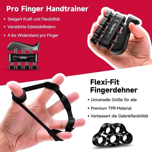 Detalle de FitBeast Handtrainer 5er-Pack 🏋