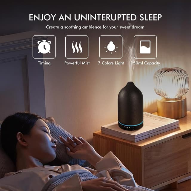 Thumbnail 2 de Essential Oil Diffuser Ceramic 150ml Aromatherapy