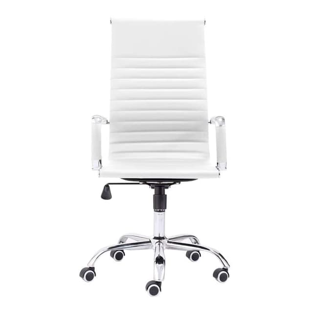 Detalle 2 de Adec Letter Silla de Oficina Simiel piel blanca