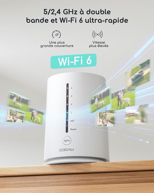 Thumbnail 6 de COOAU 4MP Surveillance WiFi 2,5K 64 Go