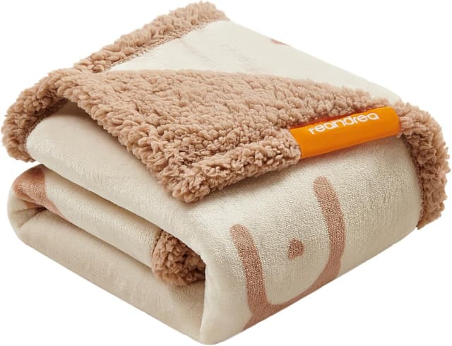 Detalle de Feandrea Waterproof Dog Blanket (Sherpa Fleece & Flannel) PPB040K01, 101 x 73 cm, M