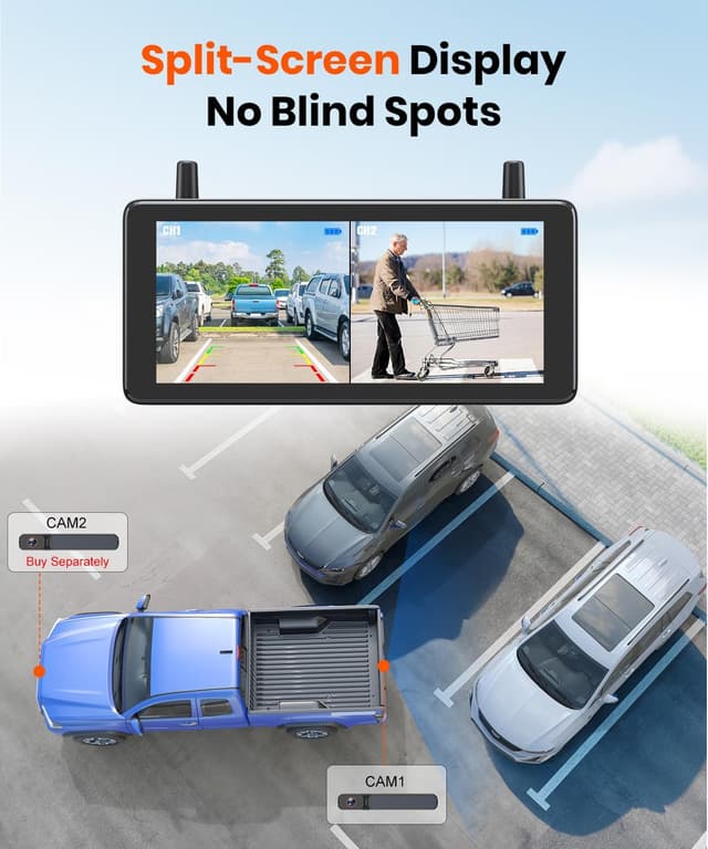 Thumbnail 6 de AUTO-VOX 7.2" Solar Wireless Reversing Camera 1080P