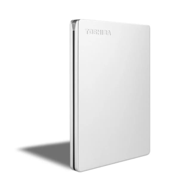 Detalle de Toshiba Canvio Slim 2.5" 1TB USB 3.2 Plata: disco duro externo ligero para tus copias y archivos