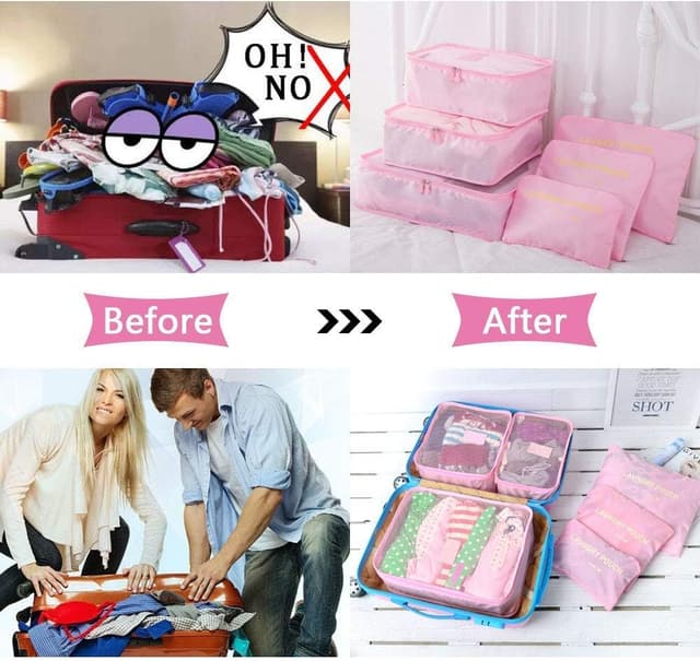 Detalle 1 de Vicloon Koffer Organizer 8-teiliges Set