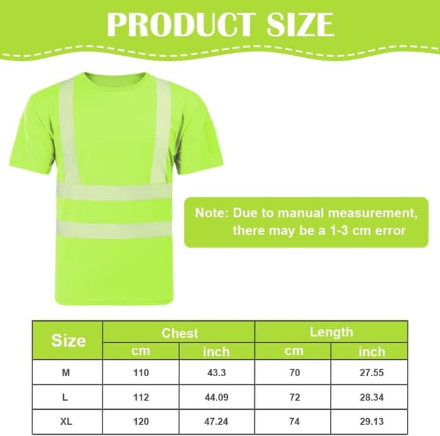 Detalle 2 de AUYAO T-shirt alta visibilità con catarifrangenti e manica corta, arancione