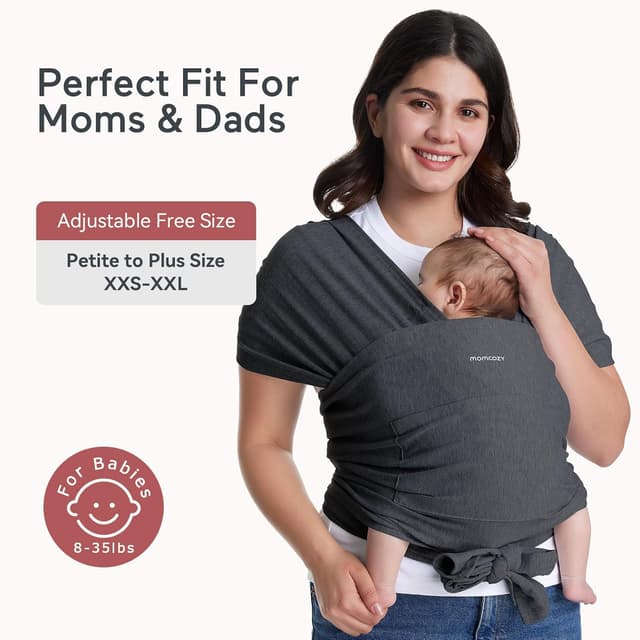 Thumbnail 3 de Momcozy Baby Wrap Carrier 8-35 lbs
