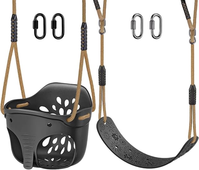 Detalle de SELEWARE Babyschaukel Set mit 4 Karabinern