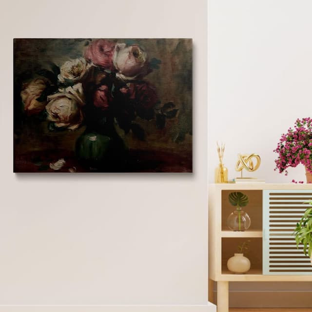 Detalle de Prinfantasy framed canvas wall art set, vintage poster style flower prints (16x12) GYH0035