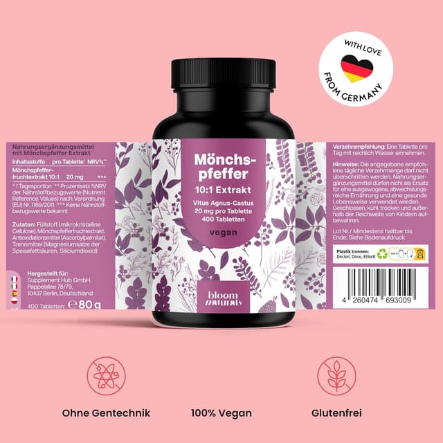 Detalle 2 de Mönchspfeffer hochdosiert 20 mg Tabletten