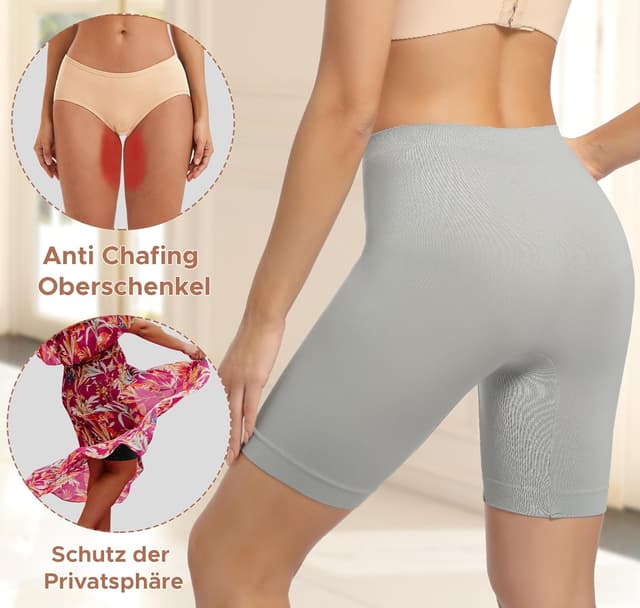 Detalle 2 de INNERSY Radlerhose Damen kurze Unterziehhose im 3er Pack gegen Scheuern unter Kleid & Rock