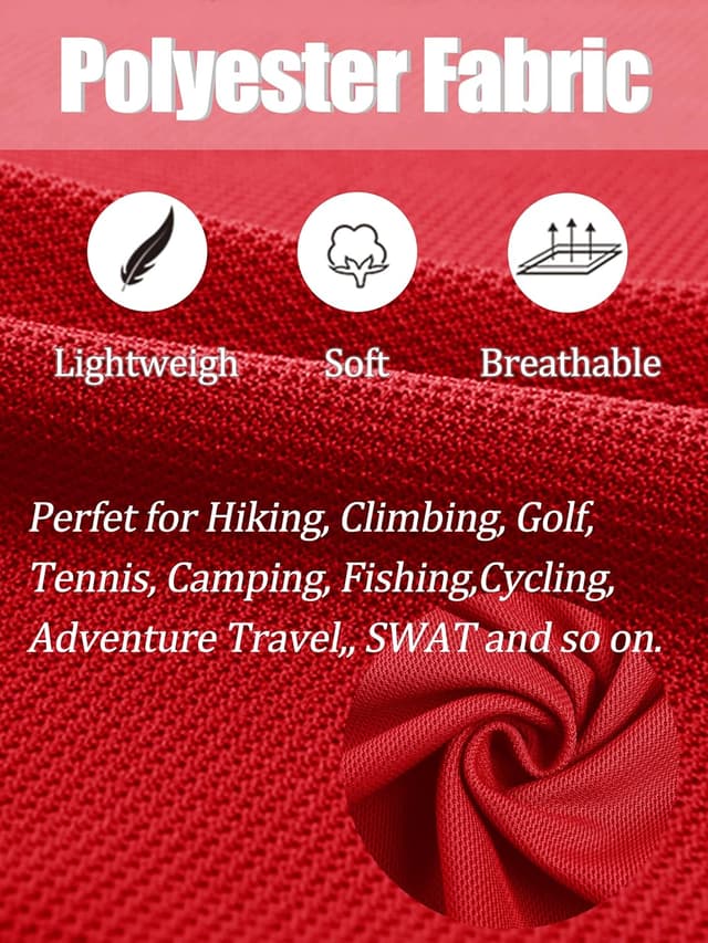 Thumbnail 6 de TACVASEN Men’s Performance Polo Shirts (Short Sleeve, Quick-Dry Pique Jersey)