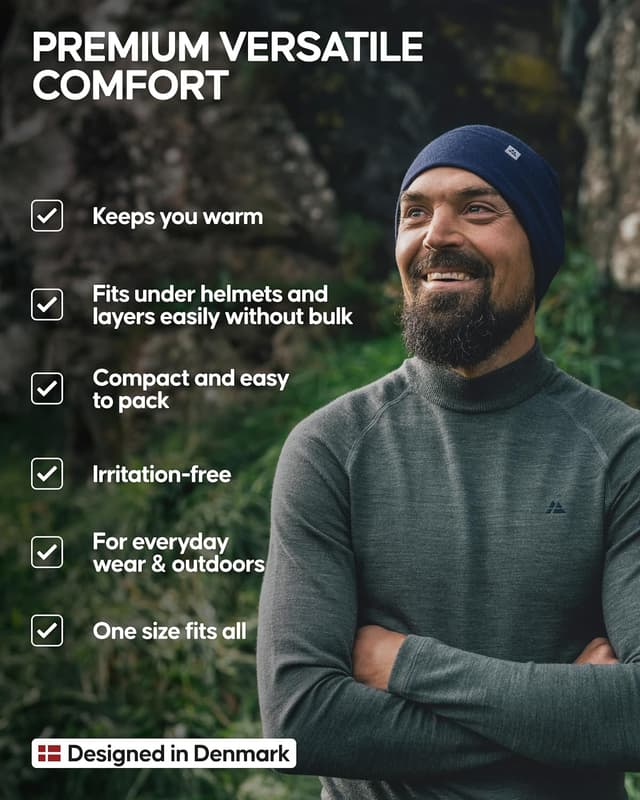 Detalle de Danish Endurance Merino beanie hat