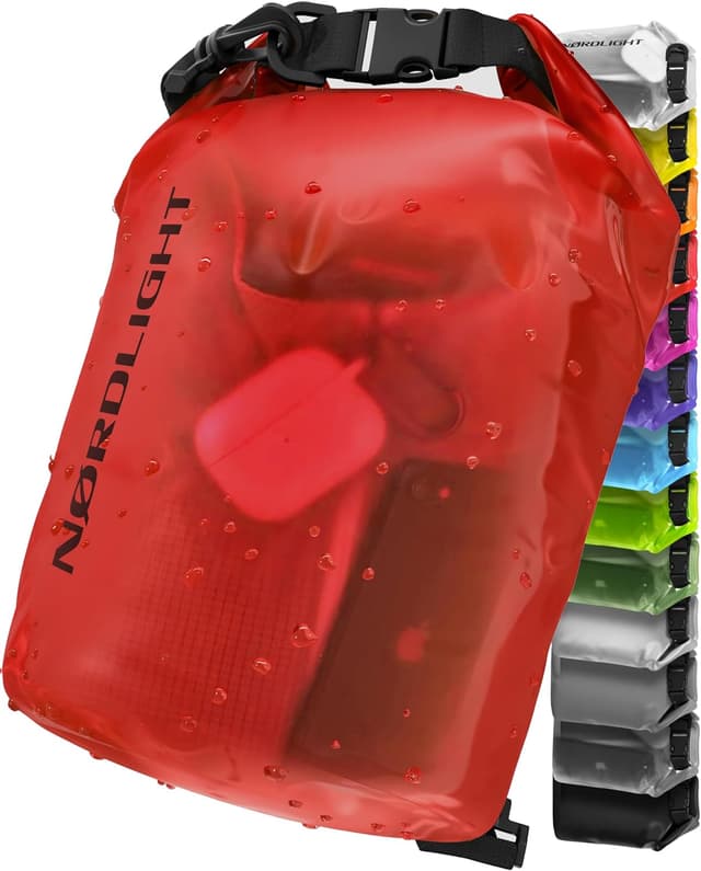 Detalle de Nordlight Dry Bag wasserdichte Tasche mit Roll-Top und Schultergurt – für Strand, SUP, Kanu & mehr (2–30 l)