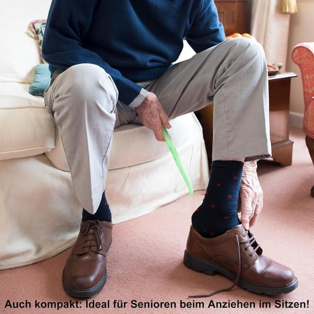 Thumbnail 6 de Teepacioka Kunststoff Schuhlöffel im 2er-Set – kurzer Mini-Schuhanzieher mit Wandhalterung, 18,7 cm