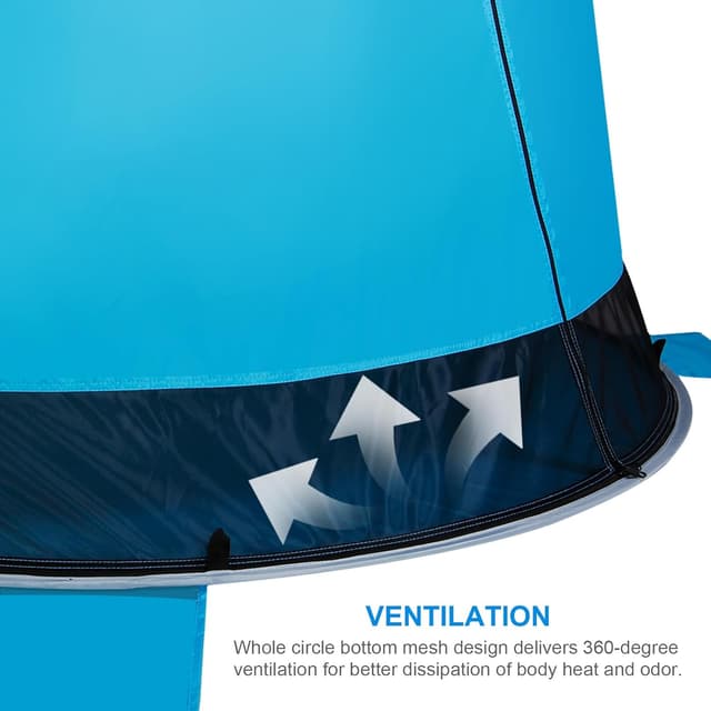 Thumbnail 6 de Wolfwise Tenda pop-up istantanea per 3-4 persone UPF 50+ Spiaggia, riparo dal sole portatile 220x145x120 cm (Blu/Nero)