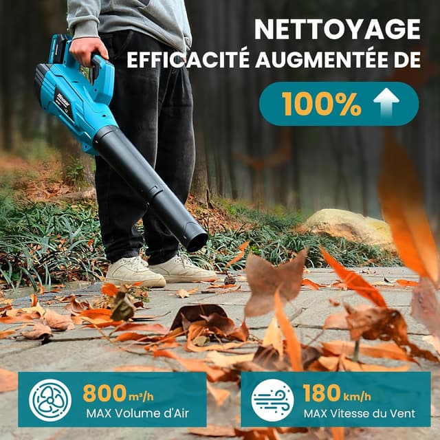 Thumbnail 1 de Souffleur Batterie 850W 2x5,2Ah 🌬