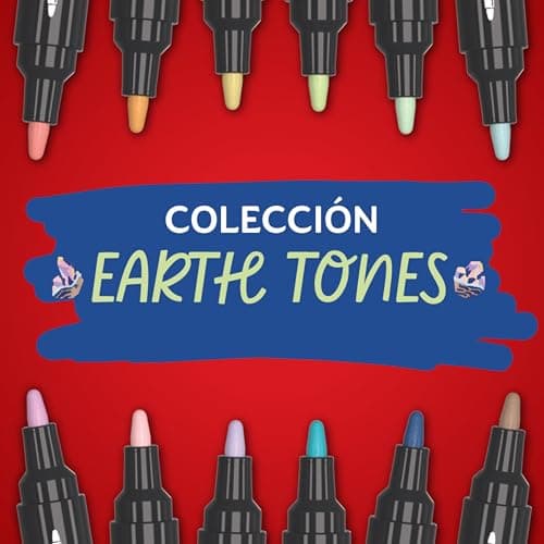 Detalle 2 de Sharpie Rotuladores acrílicos Tonos Tierra 12 unidades ✍