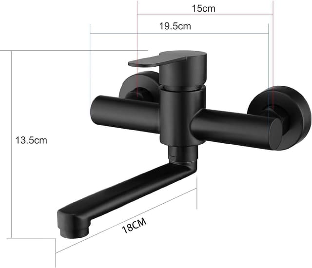 Detalle 1 de HomeLava rubinetto cucina a muro 304 360°
