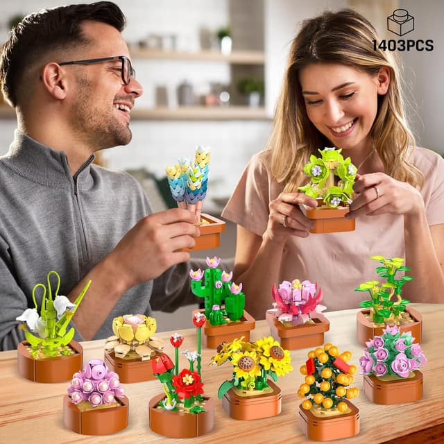 Detalle 2 de CUBIMANA 1403PCS Mini Succulent Building Set